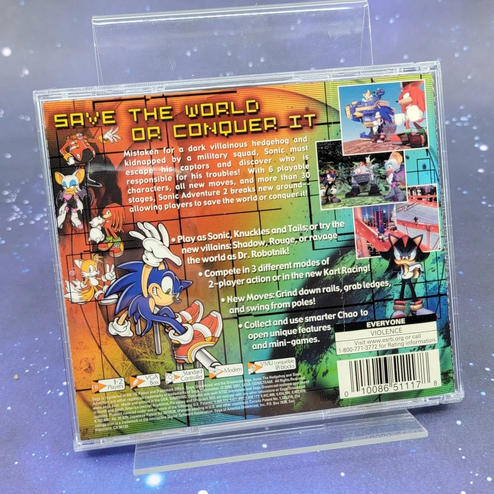 Sega Dreamcast Sonic Adventure 2 Video Game Shadow the Hedgehog 51117